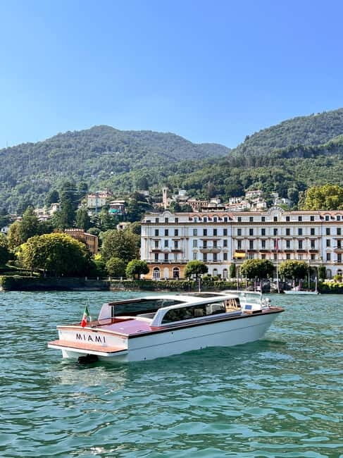 Golf car tour and boat ride on Lake Como - Key Points