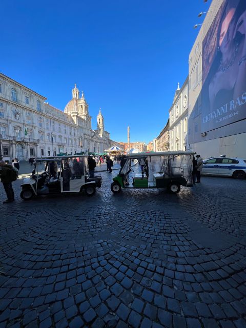 Golf Car Tour & Roman Restaurant - Pickup and Language Options