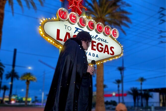 Goth Wedding or Vow Renewal at Vegas Sign with Props and Photos - The Sum Up