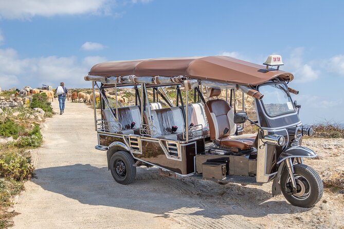Gozo Tuk Tuk Chauffered Tour W/Crossing & Return by Yippee Island Hopper Boat - Key Highlights