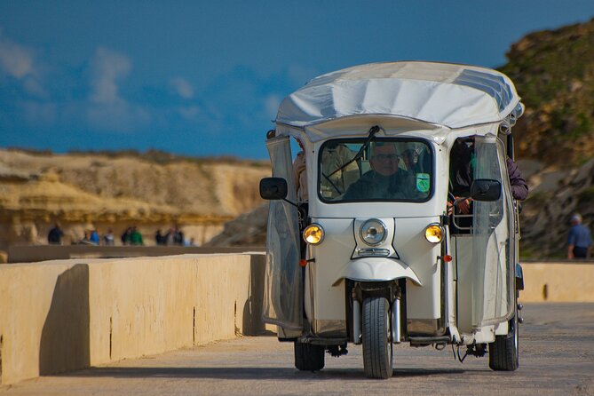 Gozo Tuk Tuk Chauffered Tour W/Crossing & Return by Yippee Island Hopper Boat - Inclusions