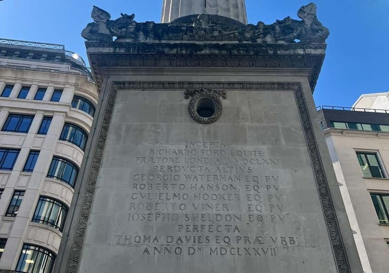 Great Fire of London Monument & optional Tower of London - Practical Details and Considerations