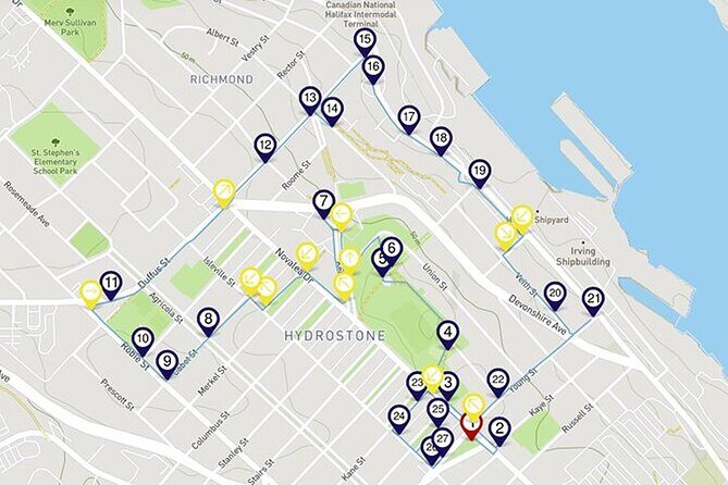 Halifax Explosion Smartphone Audio Walking Tour - Key Points