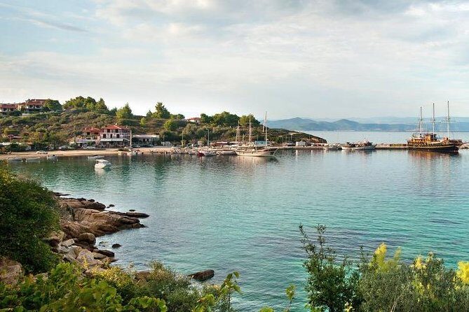 Halkidiki Blue Lagoon Cruise On A Pirate Boat From Thessaloniki - Stop 1: Blue Lagoon