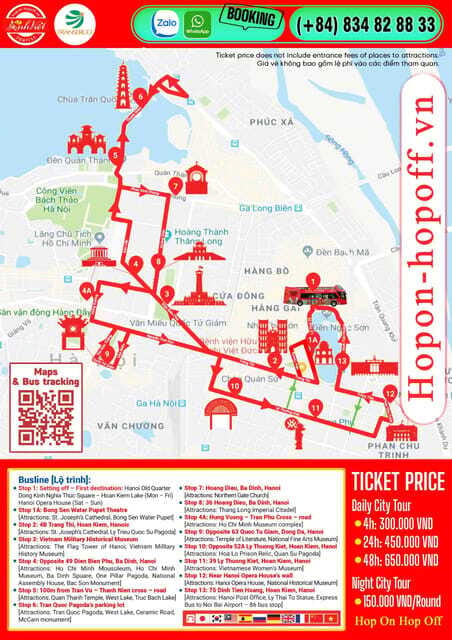 Hanoi: 1 Round Hanoi City Hop on Hop off Vietnam Bus Tour - Discovering Hanois Renowned Attractions