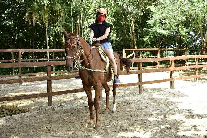 HAVE FUN in the JUNGLE PARK with horseback riding, ATV, zip lines and cenote - Key Points