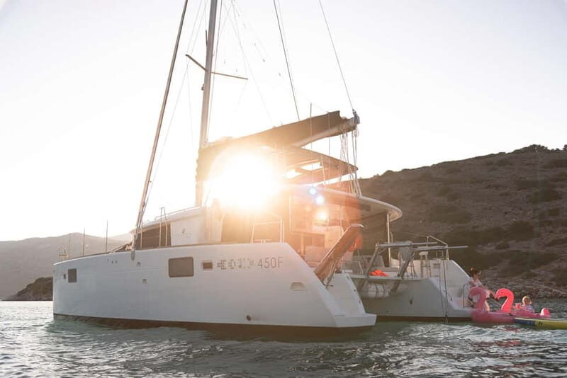 Heraklion Luxury Catamaran to Dia Chef Dinner, Bar & Sunset - What’s Included and What’s Not