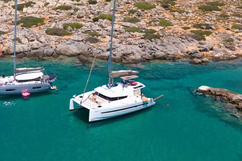 Hersonissos: Catamaran Sailing Trip to Dia Island with Lunch - Key Points