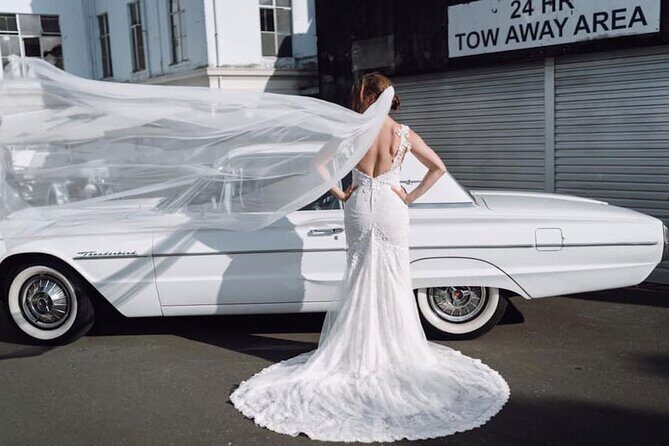 Hire classic cars and motorcycle trikes for weddings - Exploring the Classic Wedding Ride on North Island, New Zealand