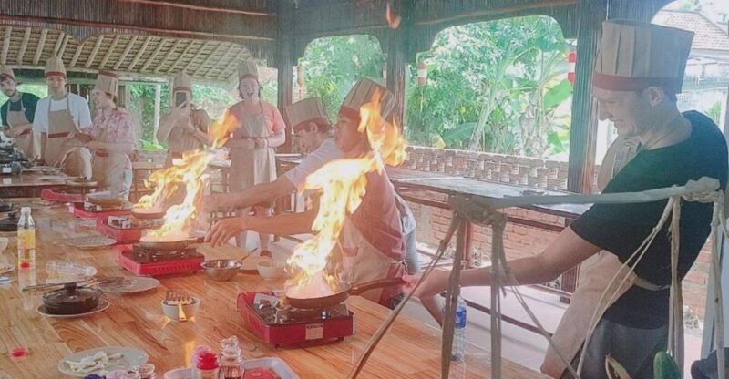 Hoi an : Cooking Class With Phở and Bamboo Basket Boat Tour - Sizzling Vietnamese Crepes: A Delightful Delight