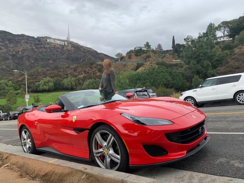 Hollywood: 30 min Hollywood Sign Ferrari Tour - The Drive and Sightseeing