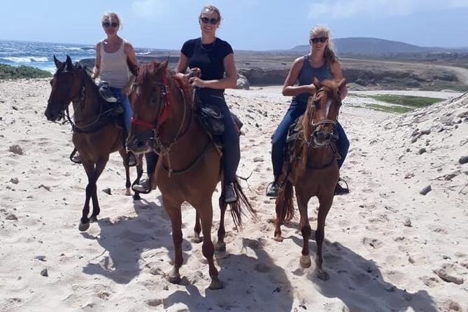 Horseback Riding 2 Hr SUNSET , Rock formation & North Coast Ride - An Authentic Horseback Ride Through Aruba’s Countryside and Coastline