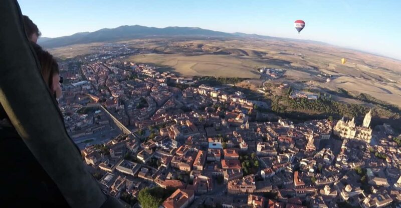 Hot Air Balloon Over Segovia & Hop-On&Hop-Off Touristic Bus - Floating Above the Countryside