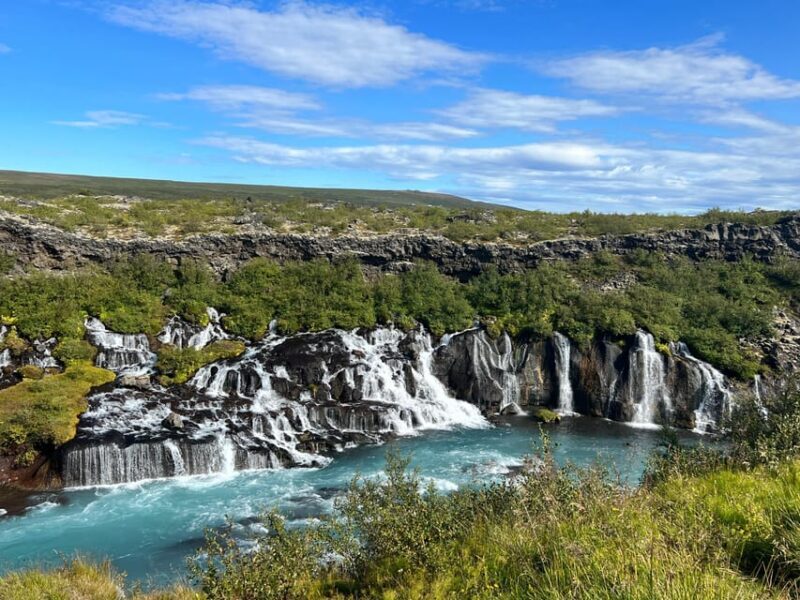 Hraunfossar, Barnafoss+Hvamsvik hot spring Private tour - Hraunfossar: The Enchanting Waterfalls