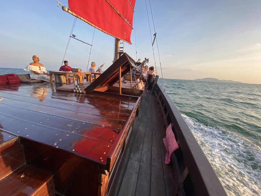Hua Hin: Siamtara Sunset Sailing Dinner Cruise With Pickup - Pirate-Themed Sailboat Cruise