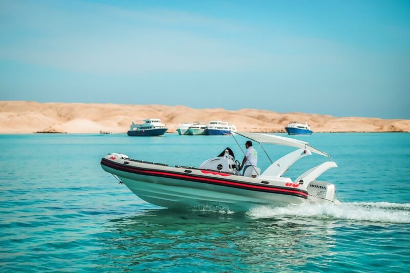 Hurghada: Orange Bay & Magawish Island Speedboat With Lunch - Equipment Provided