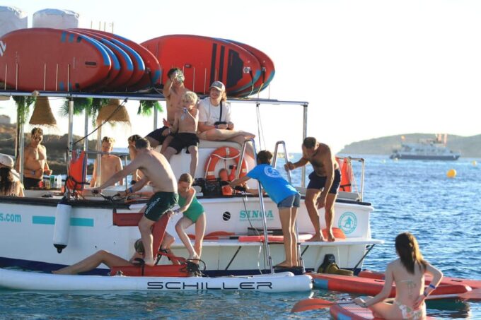 Ibiza by Sea: Coves, Caves, Water Sports & Open Bar - Exploring Cala Bassa
