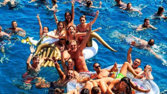 Ibiza: Ocean Club Boat Party With Premium Drinks, Food, & DJ - Sunscreen and Relaxation
