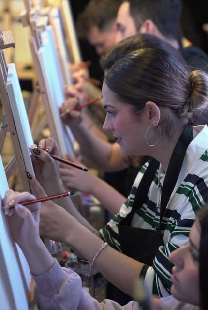 Immersive Art Experience With Unlimited Wine - Creating Your Masterpiece
