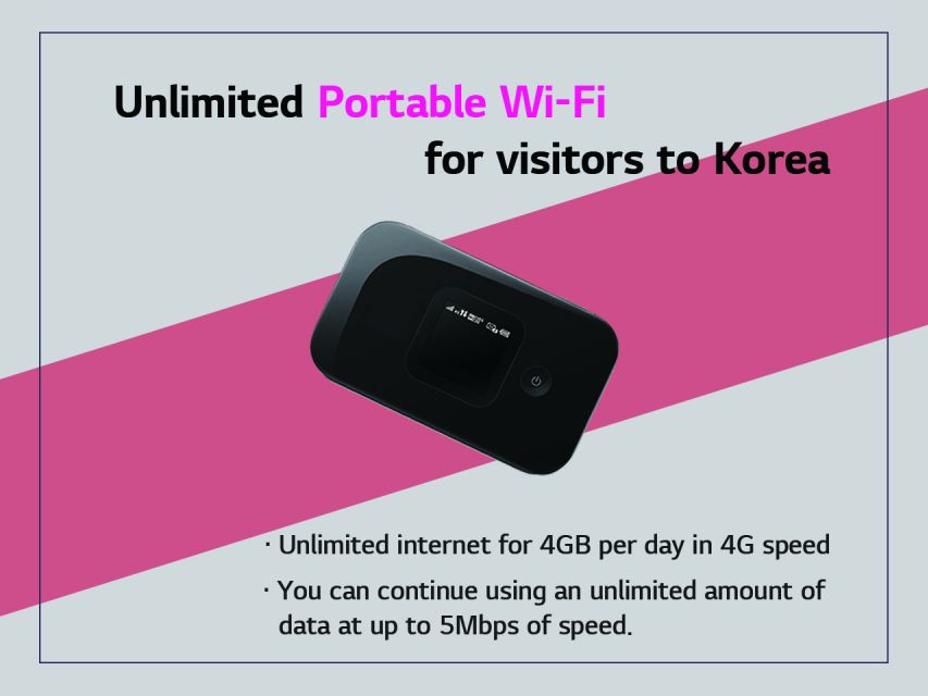 Incheon Airport: Unlimited 4G Portable Pocket Wi-Fi Rental - Pickup and Return