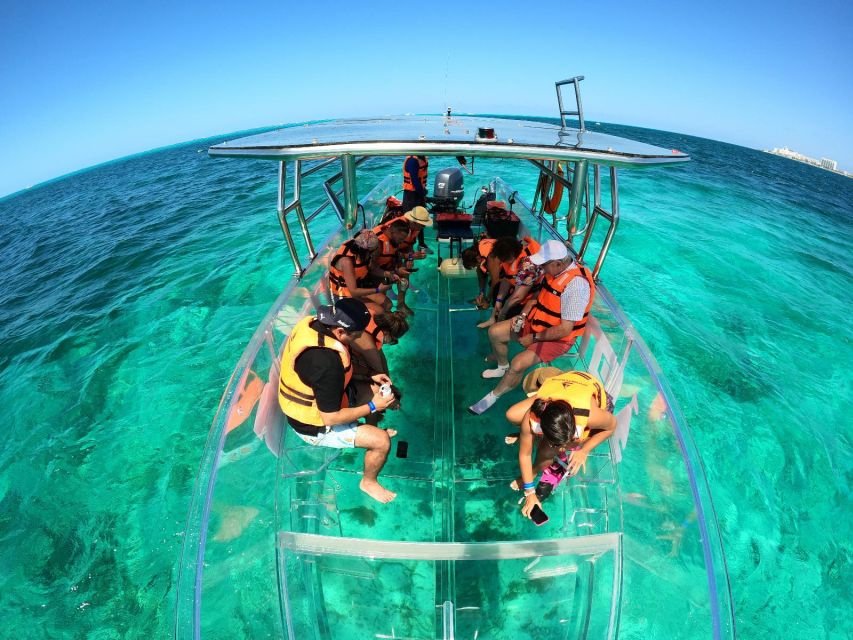 Isla Mujeres: Excursion Crystal Boat Tour at the Caribbean - Transparent Boat Experience