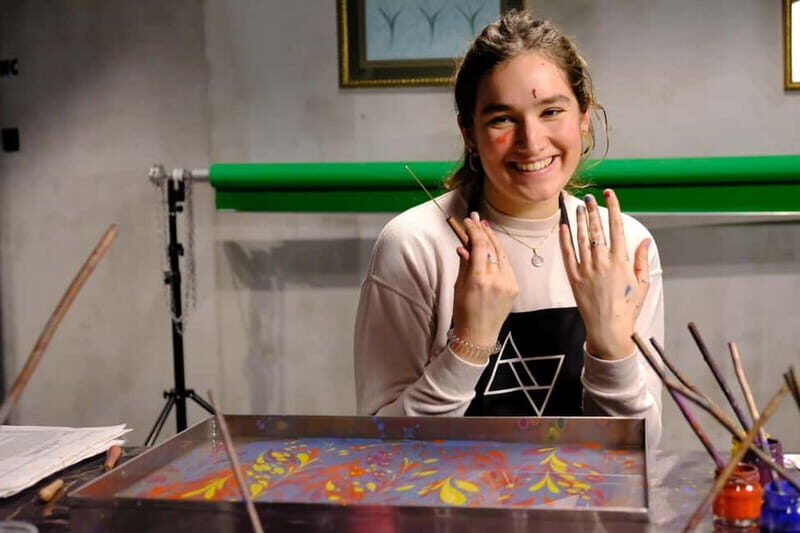 Istanbul: Water Marbling Workshop with Snacks & Drinks - Key Points