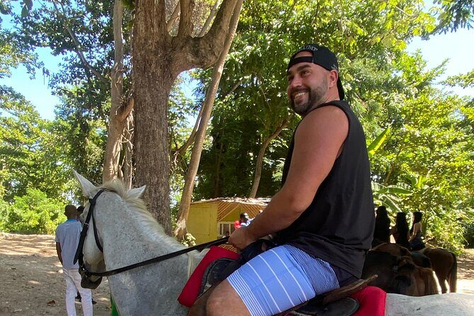Jamaica ATV Horse Swim Raft Adventure - Part 2: Horseback Riding Into the Caribbean Sea