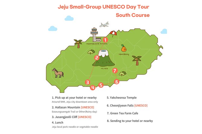 Jeju Premium Small Group UNESCO Day Tour - South Course - Whats Included