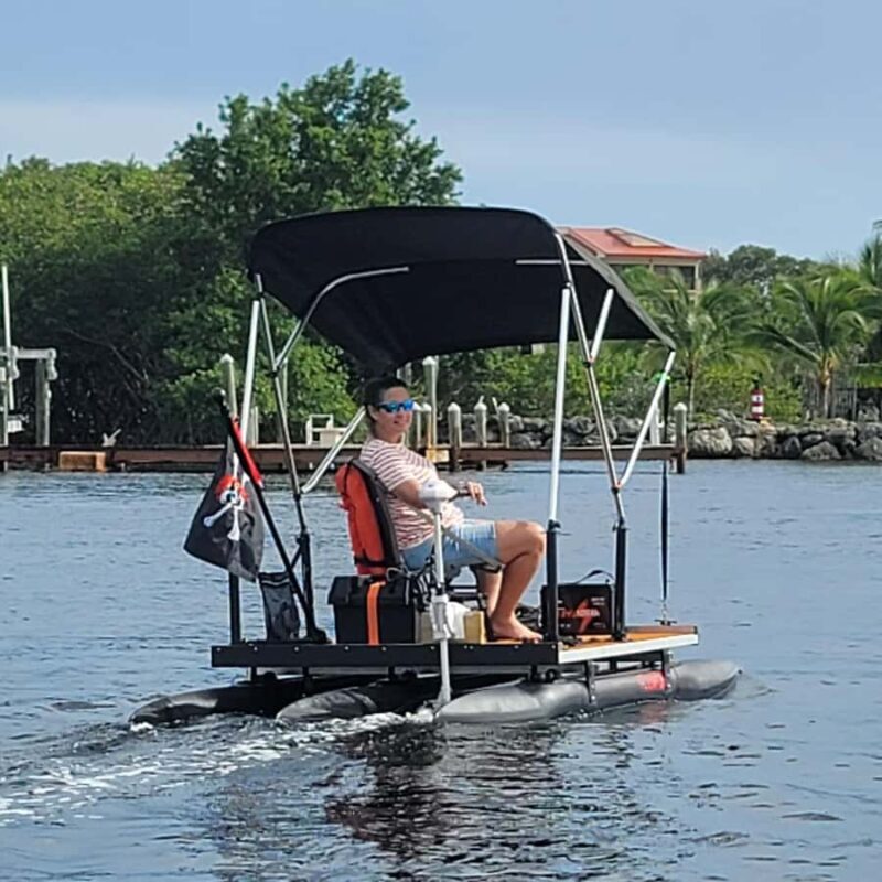 Key Largo: Mini Pontoon  Drive Your Boat + Beach Pass - Sunset Option: A Romantic Twist