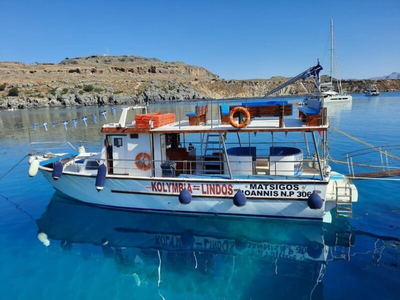 Kolymbia: Day Cruise to Lindos with 2 swimming stops - Swimming in Tsambika and Red Sand Beach