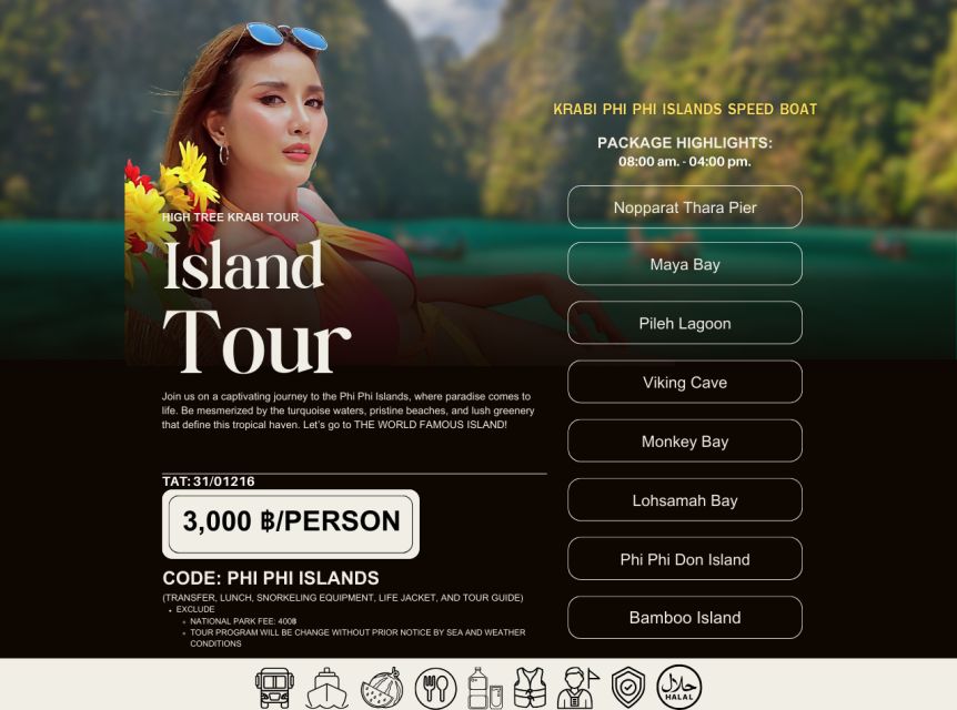 Krabi One-Day Trip: Phiphi Island Speed Boat - Pickup and Drop-off Locations
