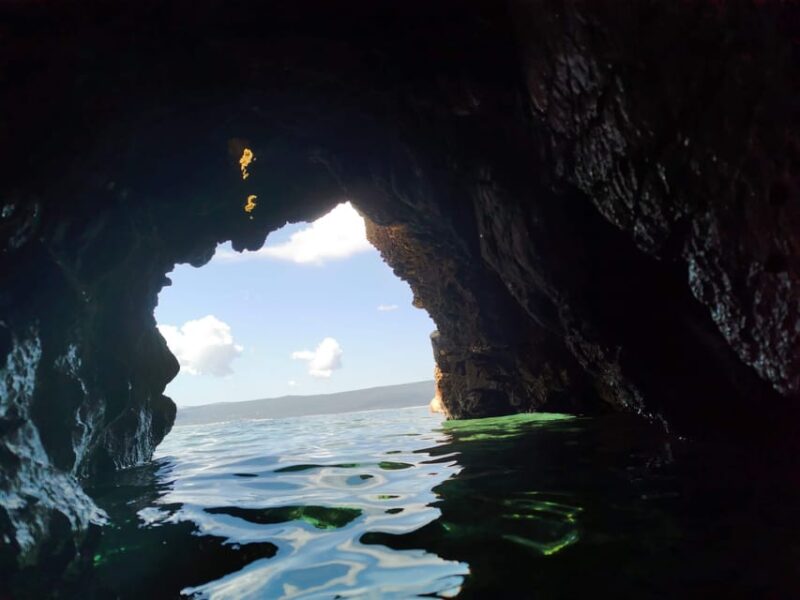 Krk: Krušija Bay, Blue Cave, and Golden Beach Boat Trip - Swimming and Dining