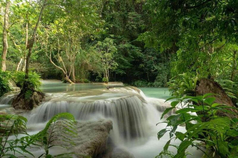 Kuang Si Waterfall, Tree Top Cafe, Ziplining - Key Points
