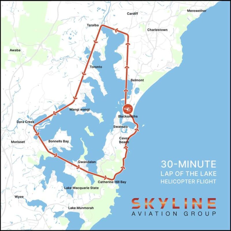 Lake Macquarie: 30-Minute Lap of the Lake Helicopter Flight - Key Points