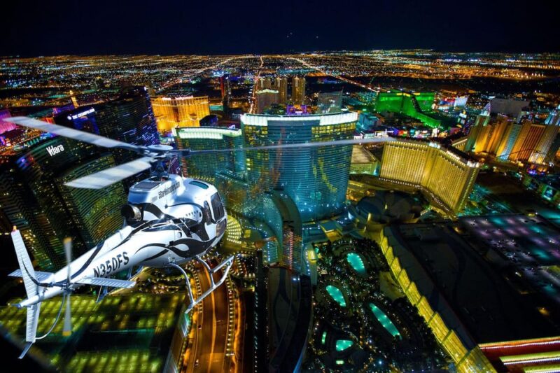 Las Vegas Night Strip Helicopter Flight Including Transport - Key Points