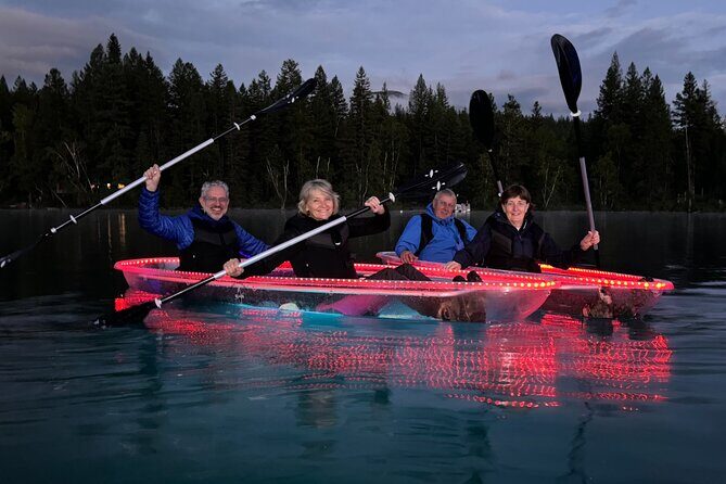 LED Illuminated Sunset Clear Kayak Tour //Kalispell, MT// - Key Points