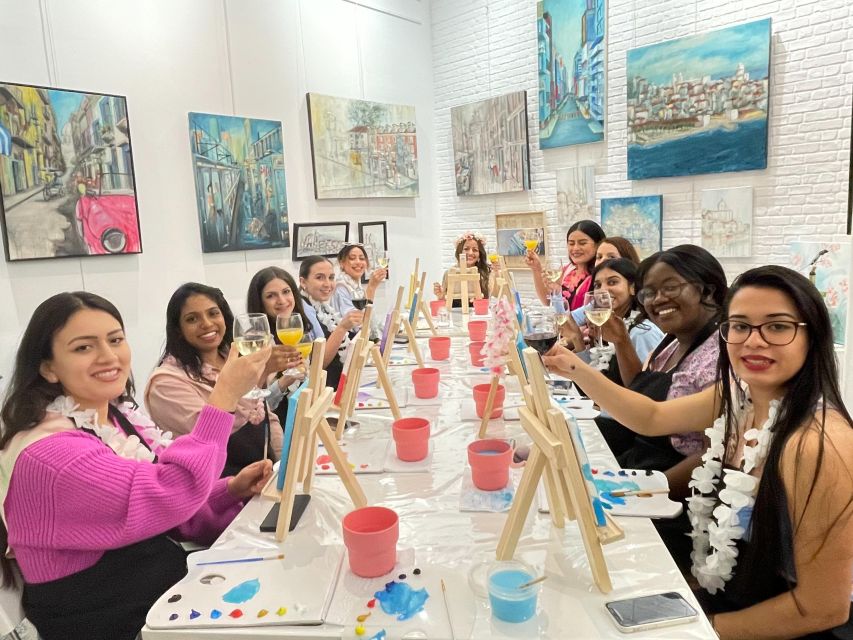 Lisbon: Paint and Sip in an Art Gallery With Portuguese Wine - Painting Workshop Details
