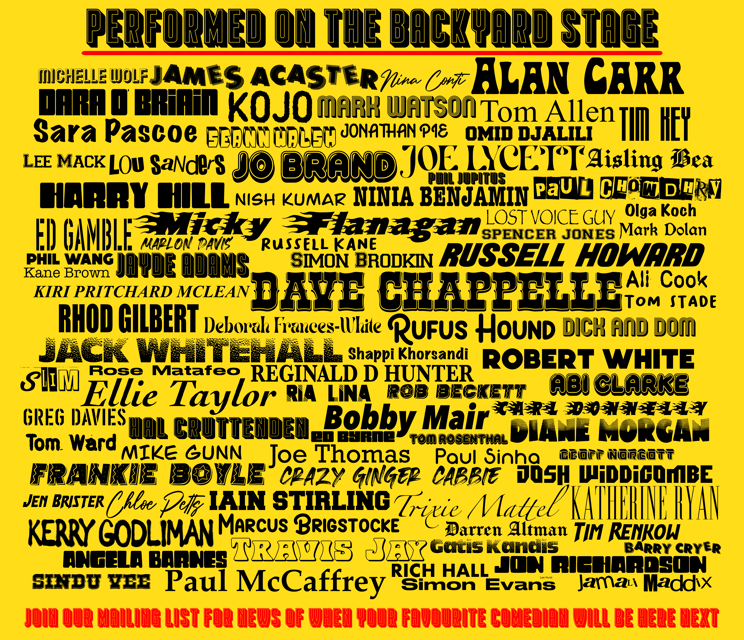 London: Friday Night at The Backyard Comedy Club - FAQ