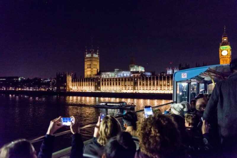 London: Nighttime Open-Top Bus Sightseeing Tour - Departure Details