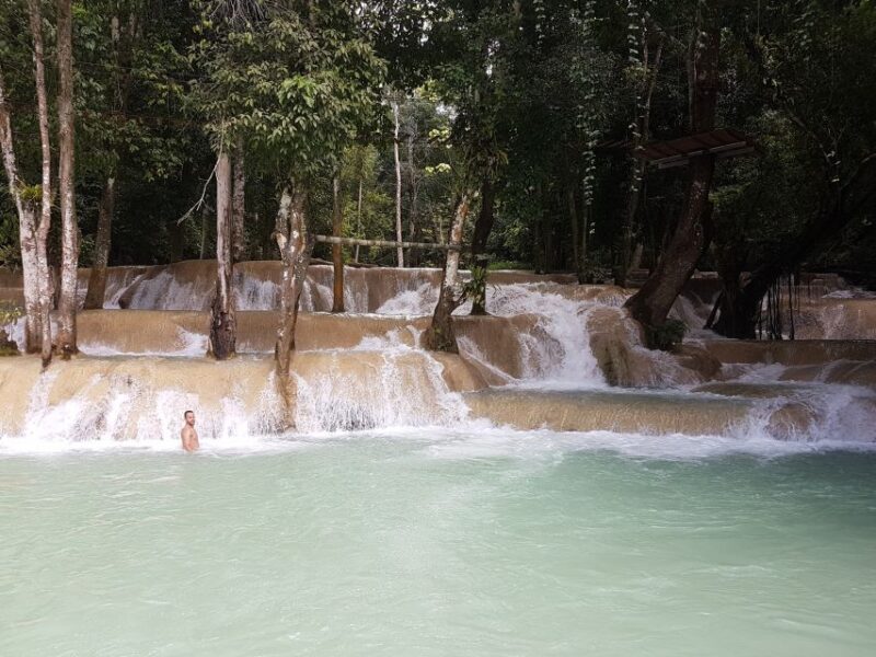Luang Prabang: Rice Farm and Kuang Si Waterfall Tour - Rice Farming Experience