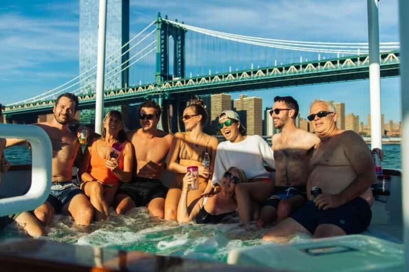 Luxury Hot Tub Boat Around NYC & Statue Private Tub up to 10 - Key Points