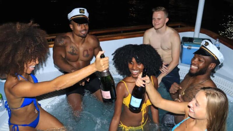Luxury Hot Tub Boat Around NYC & Statue Private Tub up to 10 - The Experience in Detail