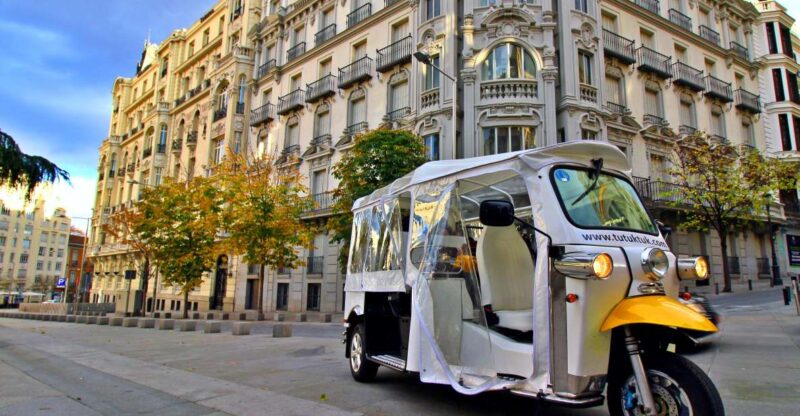 Madrid: Traditional Tour Wh Private Guide in Yellow Tuk Tuk - Key Points