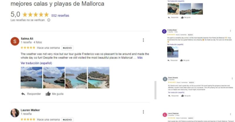 Mallorca: Day Trip to Cala Agulla, Mesquida, and Molto - Included Amenities