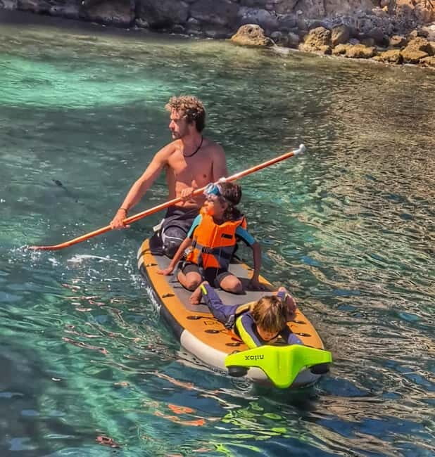 Mallorca: Private Watersports Boat. LUNCH Drinks SUP, Tubing - Key Points