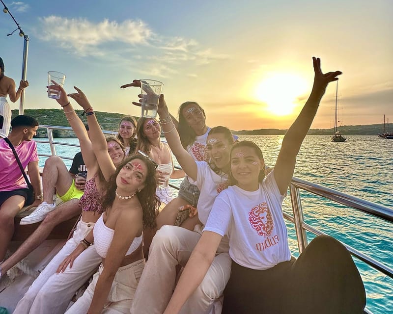 Malta: Party Boat to Blue Lagoon and Comino with Open Bar - Key Points