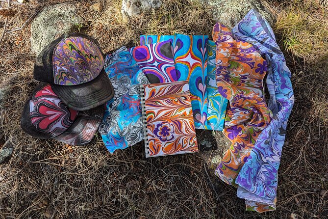Marbled Silk Scarf, Trucker Hat, Sketchbook or 4 Pieces of Paper - Creative Possibilities With the Sketchbook