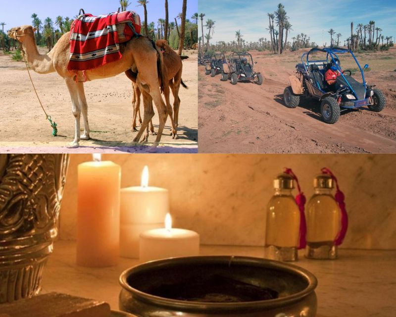 Marrakech: Half-Day Tour With Buggy Ride, Camel Ride and Spa - Transportation and Pickup