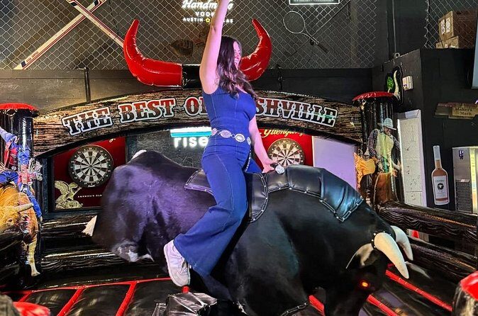 Mechanical Bull Ride at The Green Light Bar - Authentic Experience and the Social Vibe