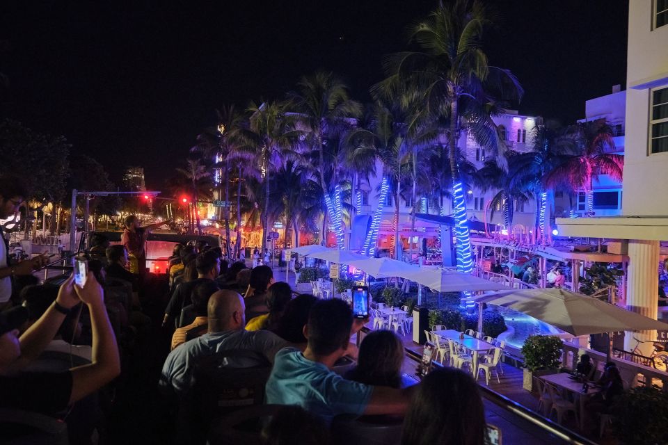 Miami: Sightseeing Open-Top Night Bus Tour With Live Guide - Inclusions and Features